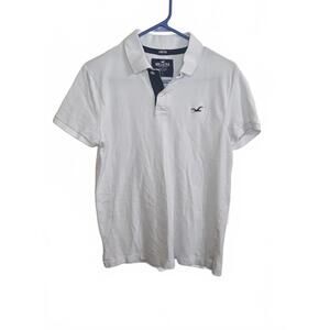 Hollister Men's White Polo Shirt Epic Flex Stretch Size Small